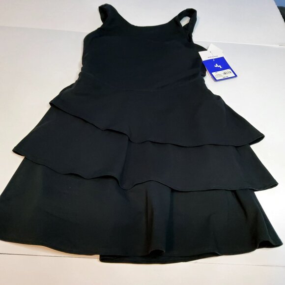 JoyLab Black Onyx Womens Active Dress XS Tiered Ruffle Skirt Workout,Casual Wear - Picture 2 of 14